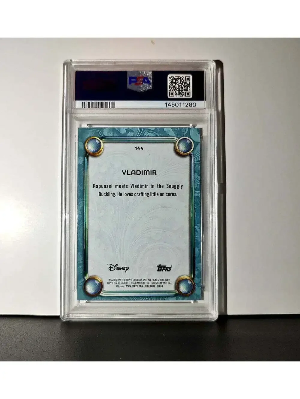 Vladimir 2025 Topps Disney Wonder #144 Diamond Card Tangled PSA 7